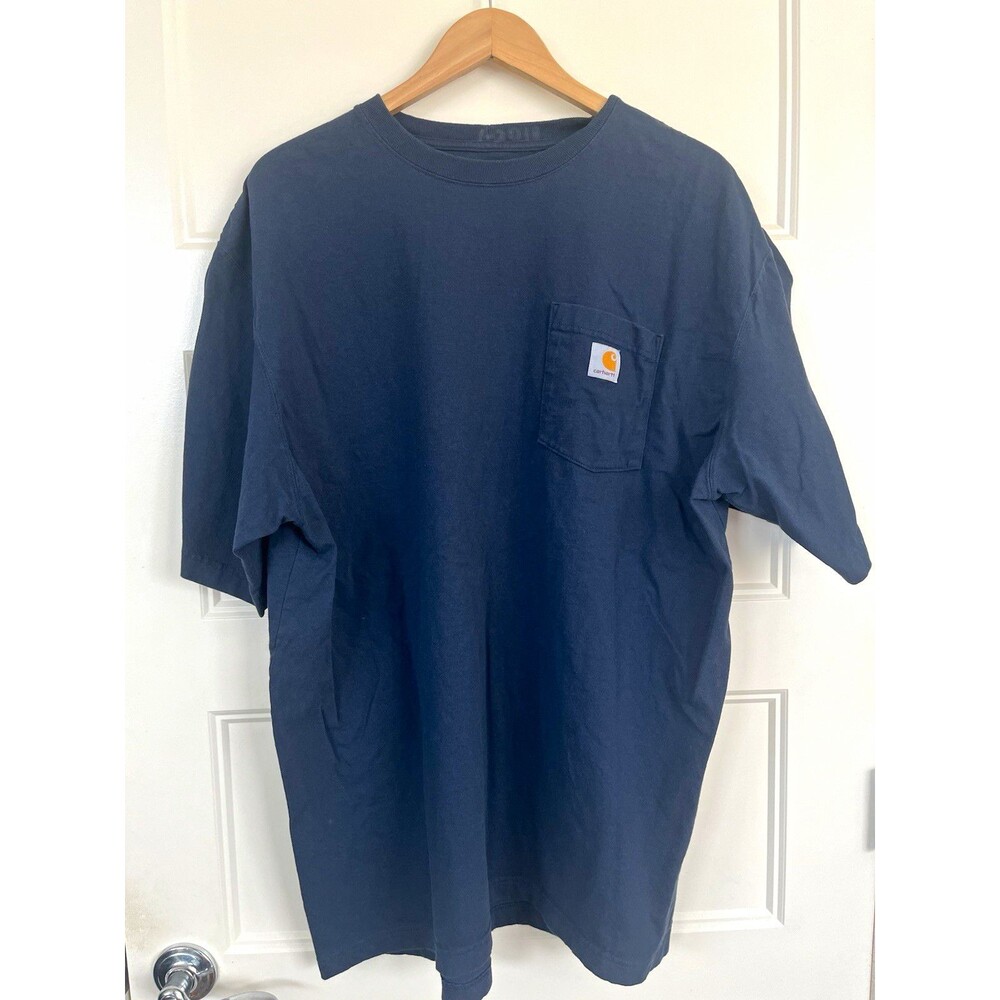 Carhartt Original Fit Men's Black Pocket Crew Neck Short Sleeve Cotton Knit 2XL